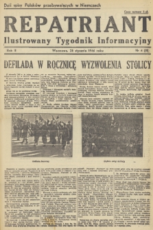 Repatriant : ilustrowany tygodnik informacyjny. R. 2, 1946, nr 4