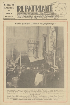 Repatriant : ilustrowany tygodnik informacyjny. R. 5, 1949, nr 32