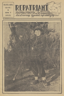 Repatriant : ilustrowany tygodnik informacyjny. R. 5, 1949, nr 49