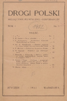 Drogi Polski : miesięcznik polityczno-gospodarczy. R. 1, 1922, nr 1