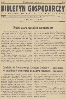 Biuletyn Gospodarczy Światowego Związku Polaków z Zagranicy. R. 1, 1938, nr 4