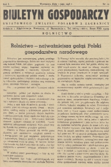 Biuletyn Gospodarczy Światowego Związku Polaków z Zagranicy. R. 1, 1938, nr 12