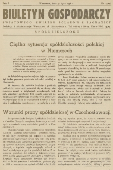 Biuletyn Gospodarczy Światowego Związku Polaków z Zagranicy. R. 1, 1938, nr 25