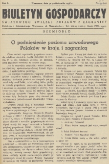 Biuletyn Gospodarczy Światowego Związku Polaków z Zagranicy. R. 1, 1938, nr 38