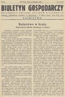 Biuletyn Gospodarczy Światowego Związku Polaków z Zagranicy. R. 1, 1938, nr 40