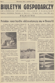 Biuletyn Gospodarczy Światowego Związku Polaków z Zagranicy. R. 1, 1938, nr 44