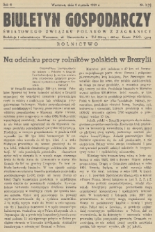 Biuletyn Gospodarczy Światowego Związku Polaków z Zagranicy. R. 2, 1939, nr 2
