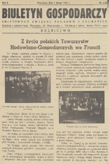 Biuletyn Gospodarczy Światowego Związku Polaków z Zagranicy. R. 2, 1939, nr 6