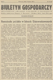 Biuletyn Gospodarczy Światowego Związku Polaków z Zagranicy. R. 2, 1939, nr 12