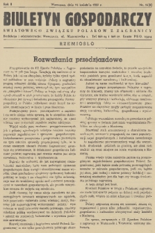 Biuletyn Gospodarczy Światowego Związku Polaków z Zagranicy. R. 2, 1939, nr 16