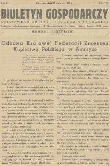 Biuletyn Gospodarczy Światowego Związku Polaków z Zagranicy. R. 2, 1939, nr 17