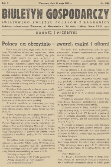Biuletyn Gospodarczy Światowego Związku Polaków z Zagranicy. R. 2, 1939, nr 21