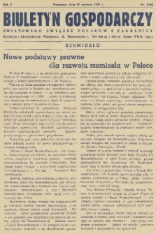 Biuletyn Gospodarczy Światowego Związku Polaków z Zagranicy. R. 2, 1939, nr 24