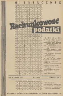 Rachunkowość, Podatki. R. 2, 1948, nr 2