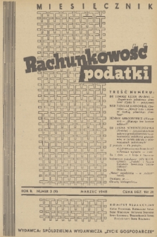Rachunkowość, Podatki. R. 2, 1948, nr 3