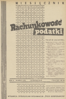 Rachunkowość, Podatki. R. 2, 1948, nr 11