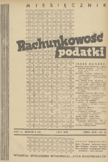 Rachunkowość, Podatki. R. 3, 1949, nr 2