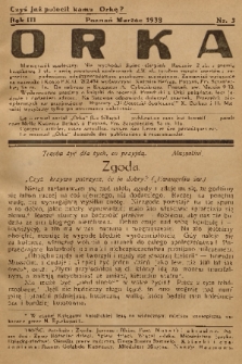 Orka : miesięcznik społeczny. R. 3, 1938, nr 3