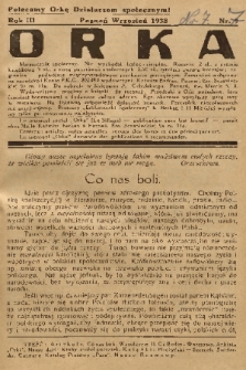 Orka : miesięcznik społeczny. R. 3, 1938, nr 7