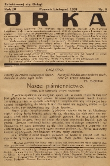 Orka : miesięcznik społeczny. R. 3, 1938, nr 9