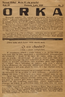 Orka : miesięcznik społeczny. R. 4, 1939, nr 2