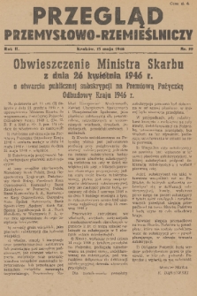 Przegląd Przemysłowo-Rzemieślniczy. R. 2, 1946, nr 10