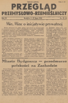 Przegląd Przemysłowo-Rzemieślniczy. R. 2, 1946, nr 13
