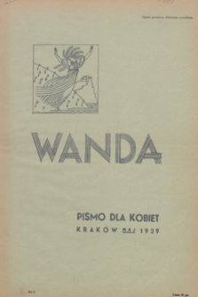 Wanda : pismo dla kobiet. R.1, 1939, [Nr] 2