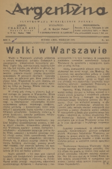 Argentina : ilustrowany miesięcznik polski. R.10, 1944, Nr 107