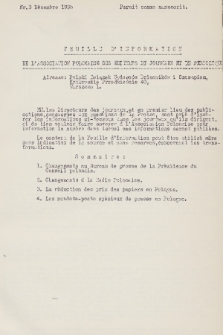 Feuille d'Information de l'Association Poloniase des Editeurs de Journaux et de Periodiques. 1935, Nr. 3