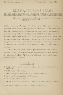 Feuille d'Information de l'Association Poloniase des Editeurs de Journaux et de Periodiques. 1936, No. 5-6
