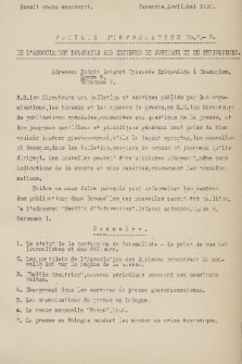 Feuille d'Information de l'Association Poloniase des Editeurs de Journaux et de Periodiques. 1936, No. 7-8