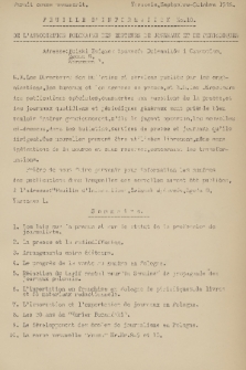 Feuille d'Information de l'Association Poloniase des Editeurs de Journaux et de Periodiques. 1936, No. 10