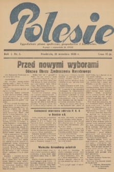 Polesie : tygodniowe pismo społeczne, gospodarcze i kulturalne. R. 1, 1938, nr 3