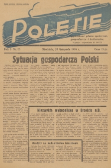 Polesie : tygodniowe pismo społeczne, gospodarcze i kulturalne. R. 1, 1938, nr 12