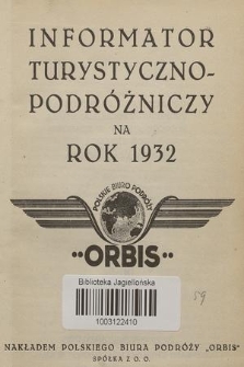 Informator Turystyczno-Podróżniczy na Rok 1932