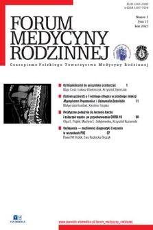 Forum Medycyny Rodzinnej : czasopismo Polskiego Towarzystwa Medycyny Rodzinnej. T. 17, 2023, nr 1