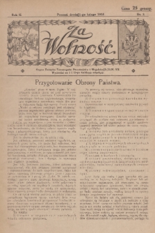 Za Wolność : organ Związku Towarzystw Powstańców i Wojaków D. O. K. VII. R. 2, 1928, nr 3