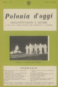 Polonia d'Oggi : documentazioni e notizie : a cura dell'Ufficio Stampa dell'Ambasciata di Polonia. A. 1, 1946, n. 11