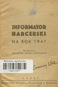 Informator Harcerski na Rok 1947