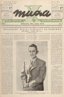 X Muza : tygodnik ilustrowany : film, teatr, muzyka, taniec, radio, malarstwo, fotografia, sport, turystyka, moda, kosmetyka, rozrywki. R. 1, 1937, nr 8