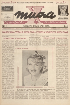 X Muza : tygodnik ilustrowany : film, teatr, muzyka, taniec, radio, malarstwo, fotografia, sport, turystyka, moda, kosmetyka, rozrywki. R. 1, 1937, nr 14