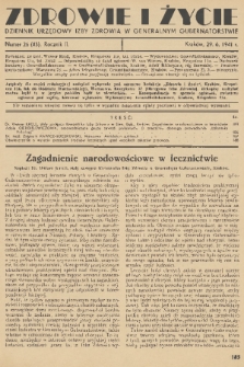 Zdrowie i Życie : dziennik urzędowy Izby Zdrowia w Generalnym Gubernatorstwie. R. 2, 1941, nr 26