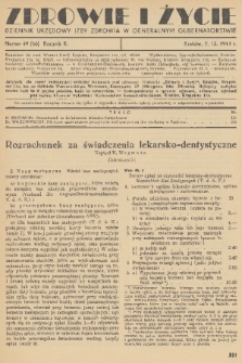Zdrowie i Życie : dziennik urzędowy Izby Zdrowia w Generalnym Gubernatorstwie. R. 2, 1941, nr 49