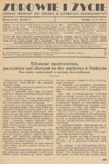 Zdrowie i Życie : dziennik urzędowy Izby Zdrowia w Generalnym Gubernatorstwie. R. 2, 1941, nr 50