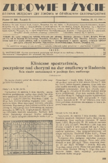 Zdrowie i Życie : dziennik urzędowy Izby Zdrowia w Generalnym Gubernatorstwie. R. 2, 1941, nr 51