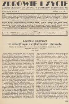 Zdrowie i Życie : dziennik urzędowy Izby Zdrowia w Generalnym Gubernatorstwie. R. 3, 1942, nr 4