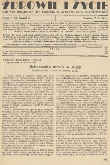 Zdrowie i Życie : dziennik urzędowy Izby Zdrowia w Generalnym Gubernatorstwie. R. 3, 1942, nr 7