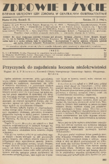 Zdrowie i Życie : dziennik urzędowy Izby Zdrowia w Generalnym Gubernatorstwie. R. 3, 1942, nr 8