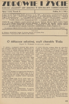 Zdrowie i Życie : dziennik urzędowy Izby Zdrowia w Generalnym Gubernatorstwie. R. 3, 1942, nr 13